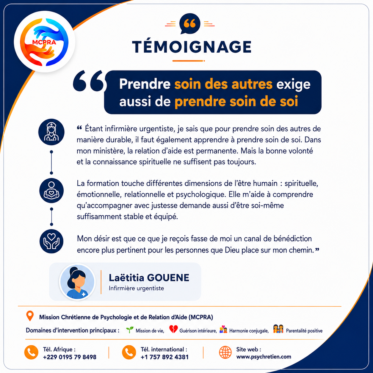 Avis en image — témoignage formation MCPRA 1