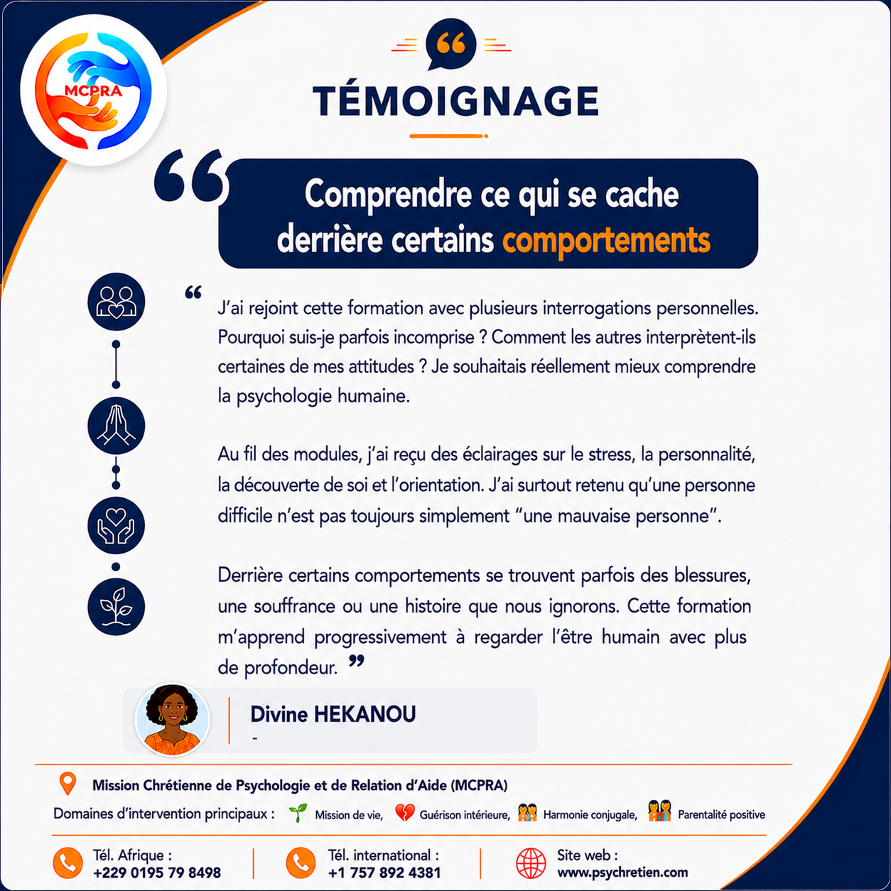 Avis en image — témoignage formation MCPRA 15