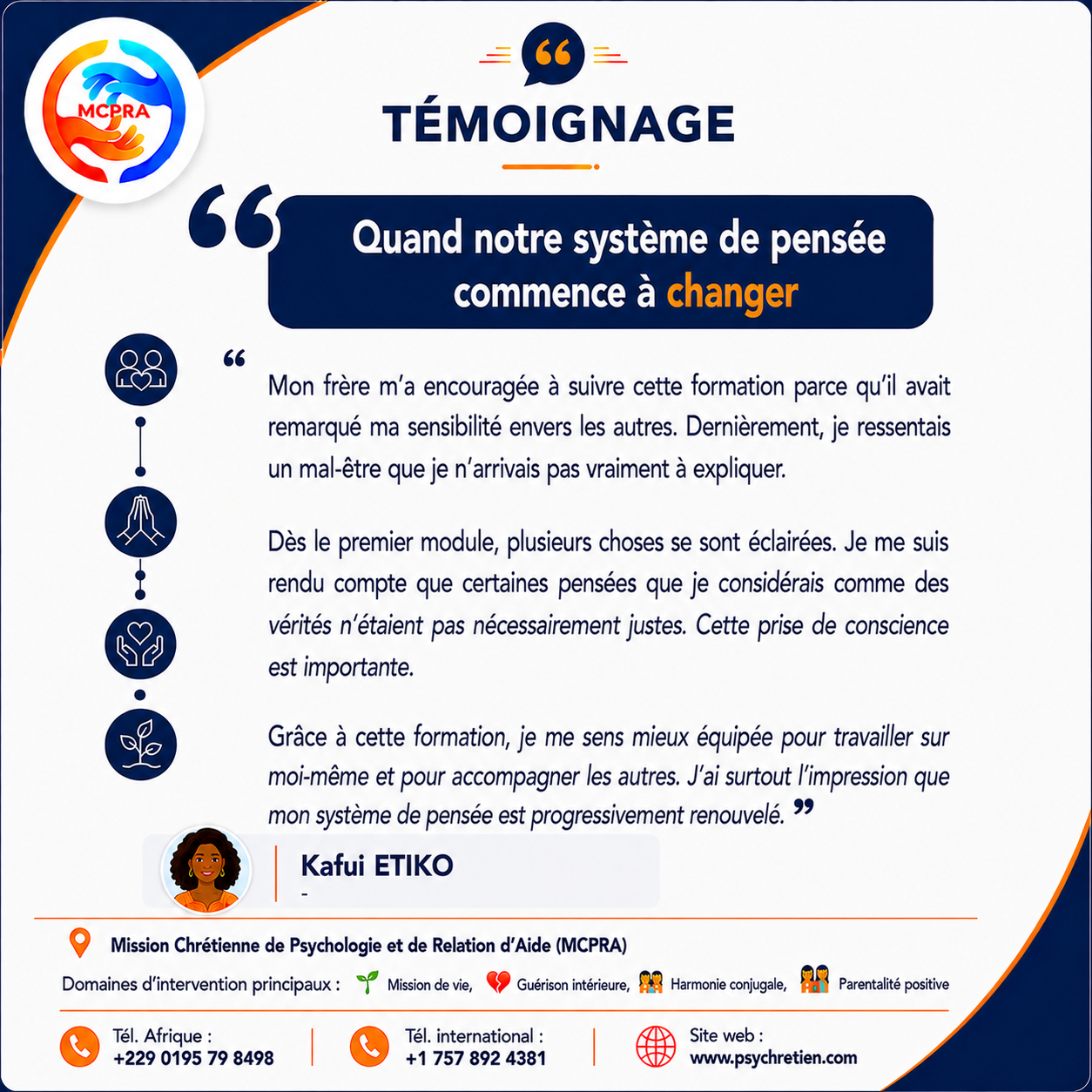 Avis en image — témoignage formation MCPRA 19