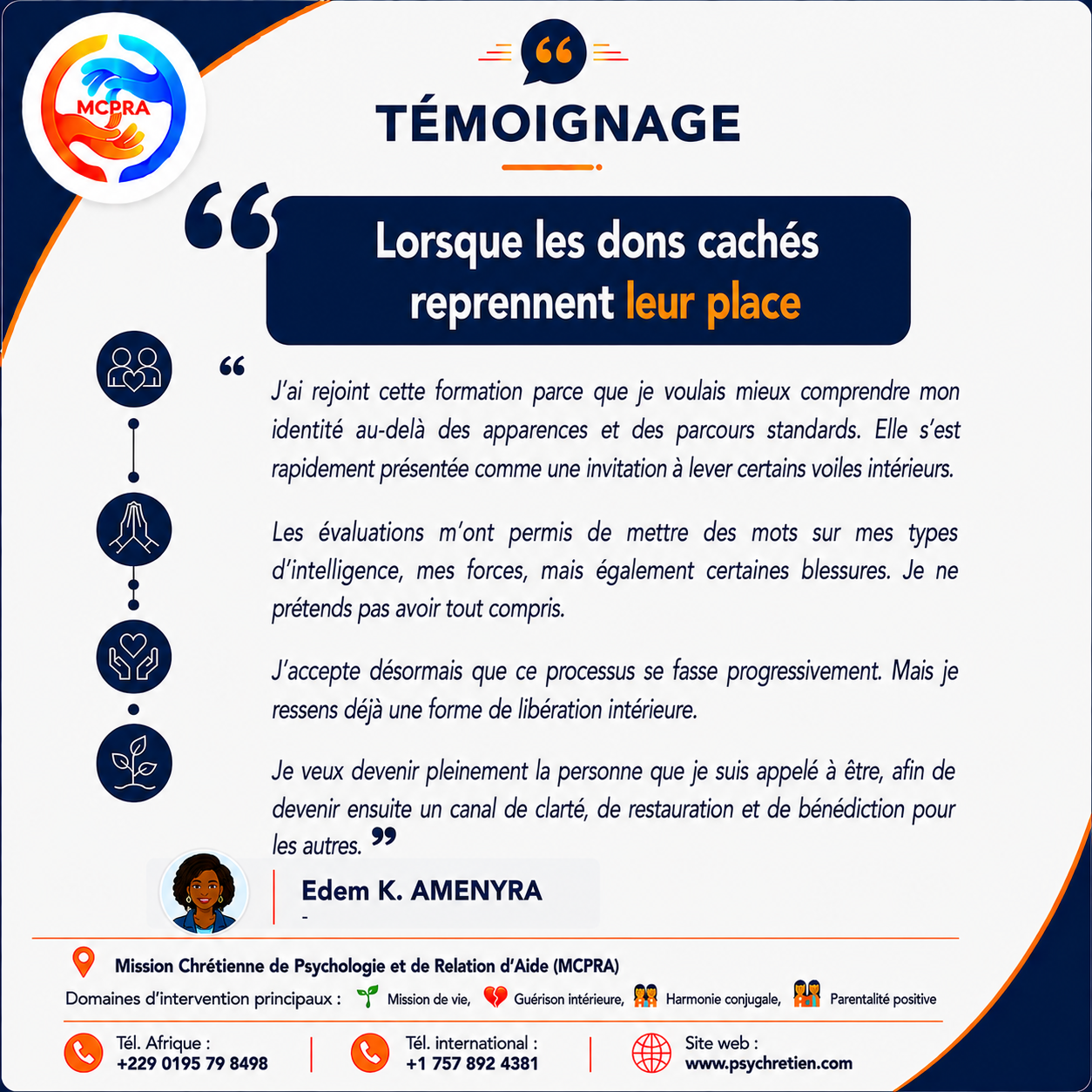 Avis en image — témoignage formation MCPRA 26