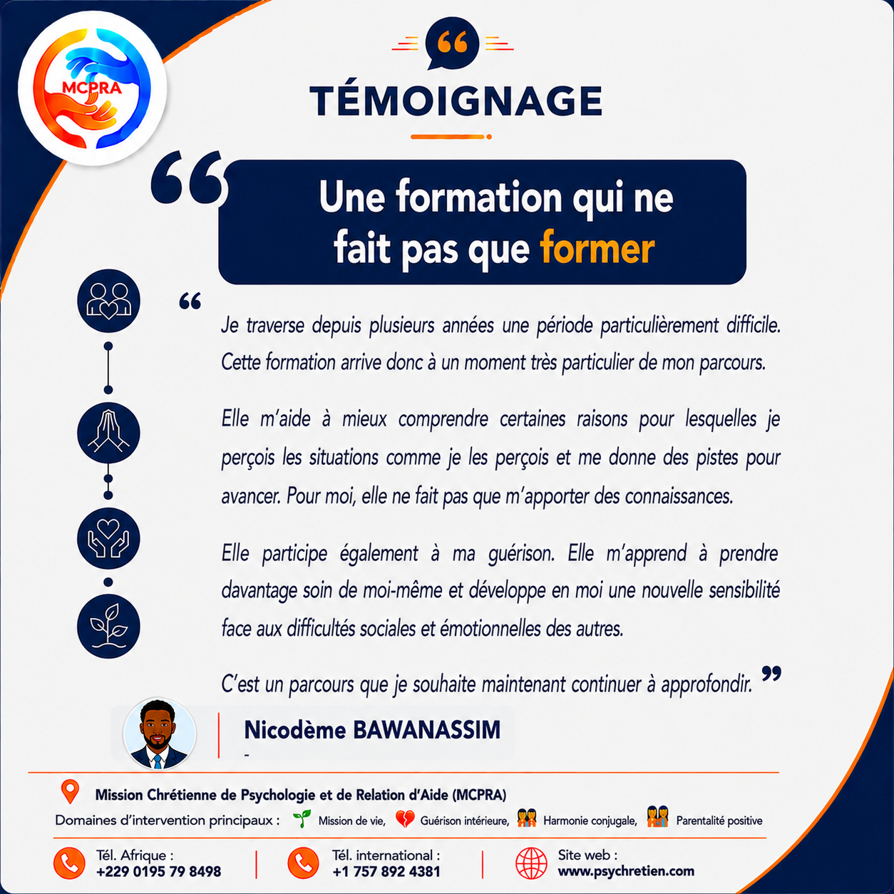 Avis en image — témoignage formation MCPRA 30