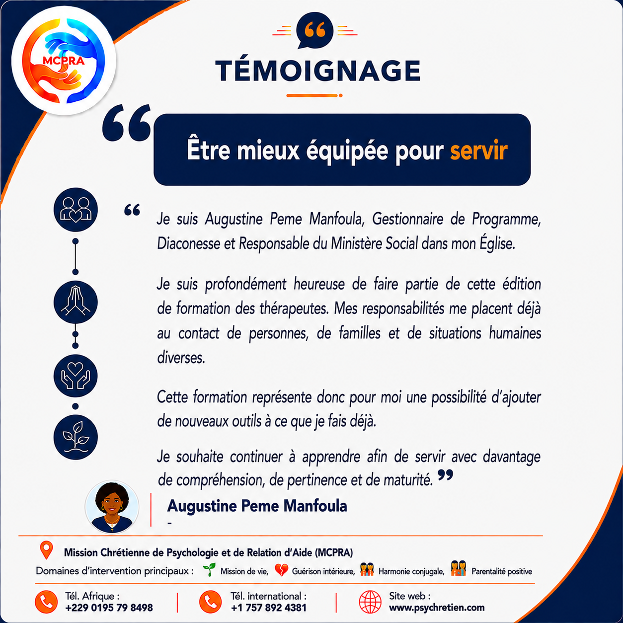 Avis en image — témoignage accompagnement MCPRA 10