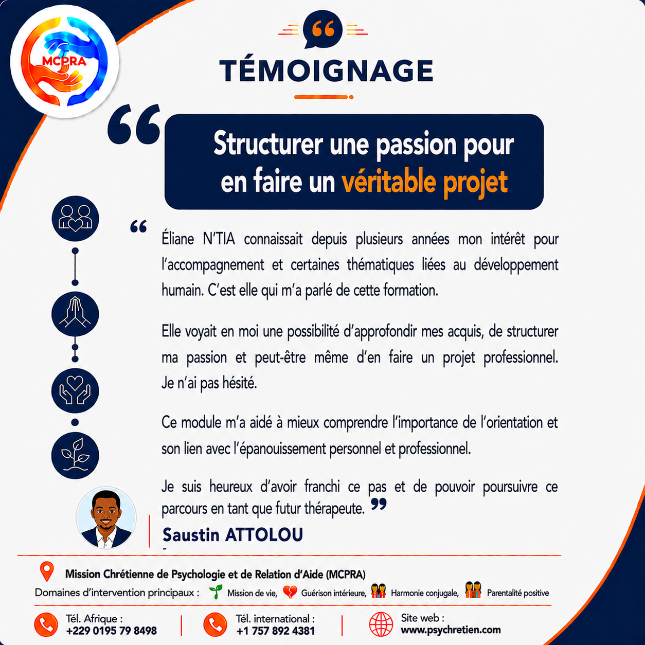 Avis en image — témoignage accompagnement MCPRA 20