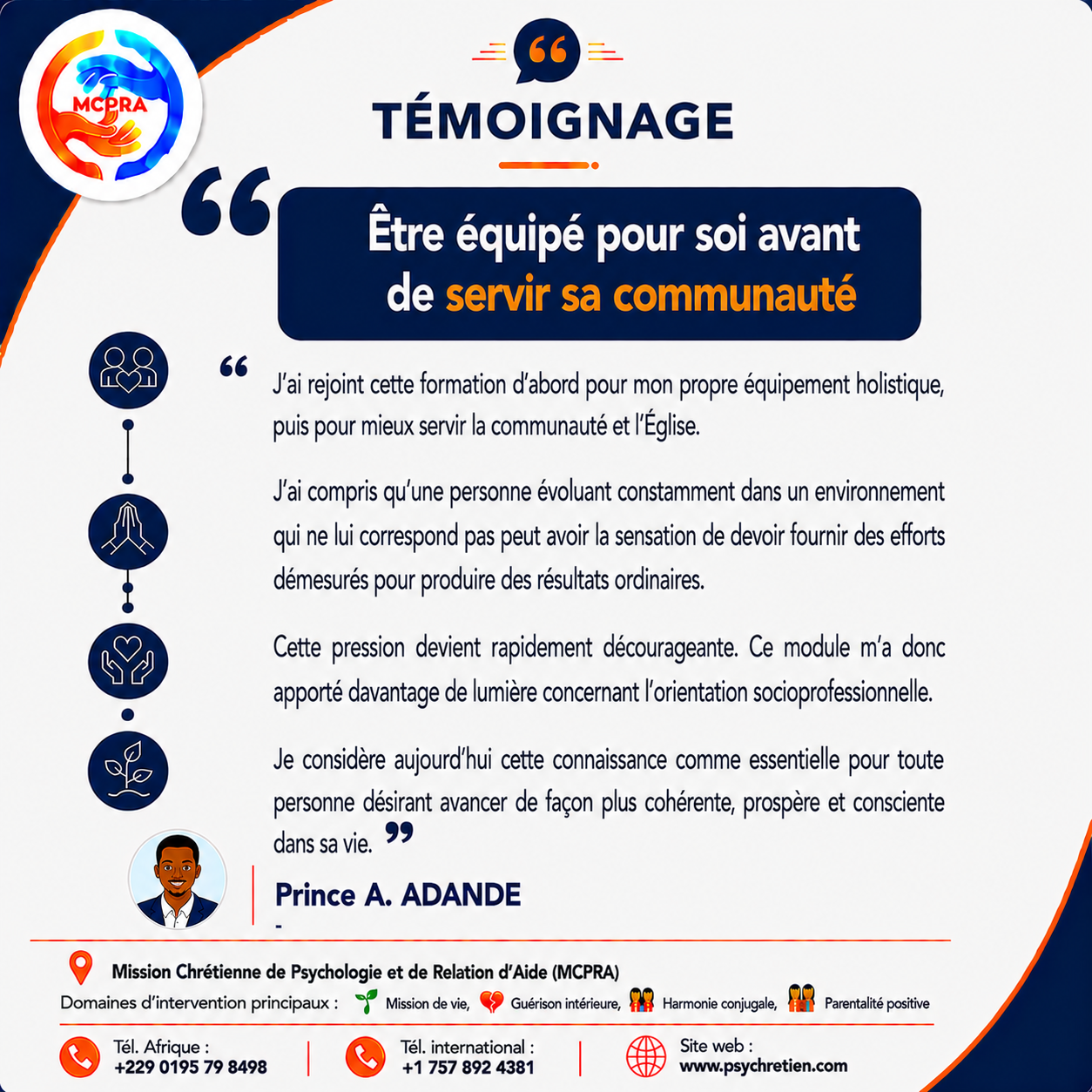 Avis en image — témoignage accompagnement MCPRA 21