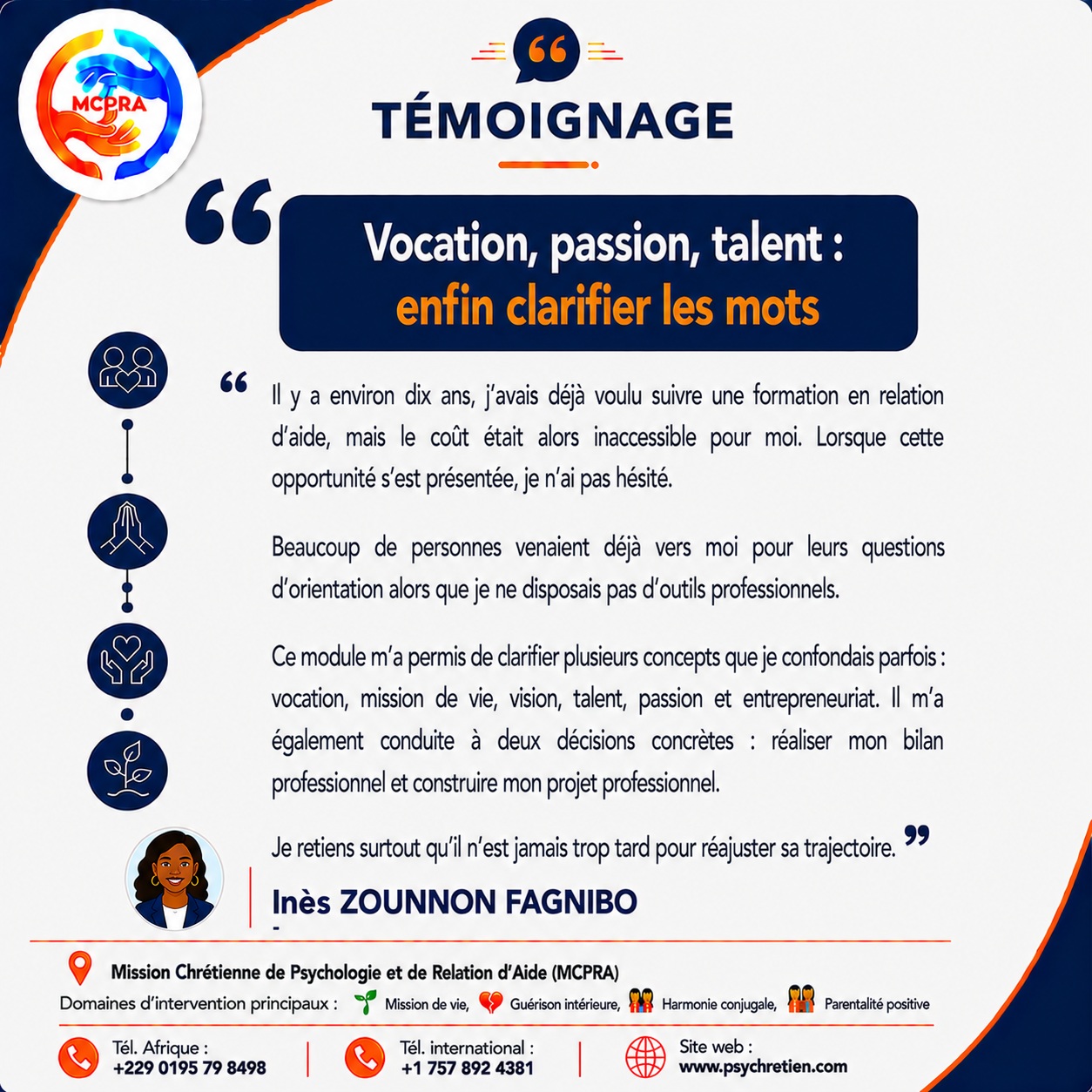 Avis en image — témoignage accompagnement MCPRA 22