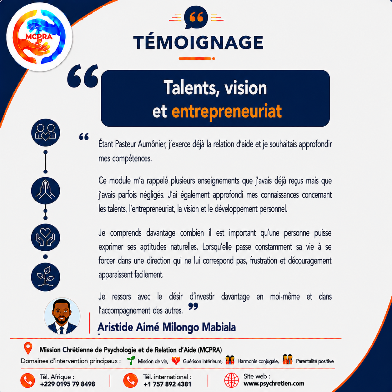 Avis en image — témoignage accompagnement MCPRA 28