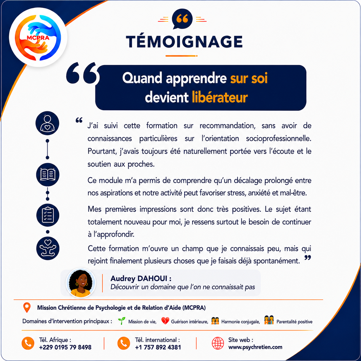 Avis en image — témoignage accompagnement MCPRA 29