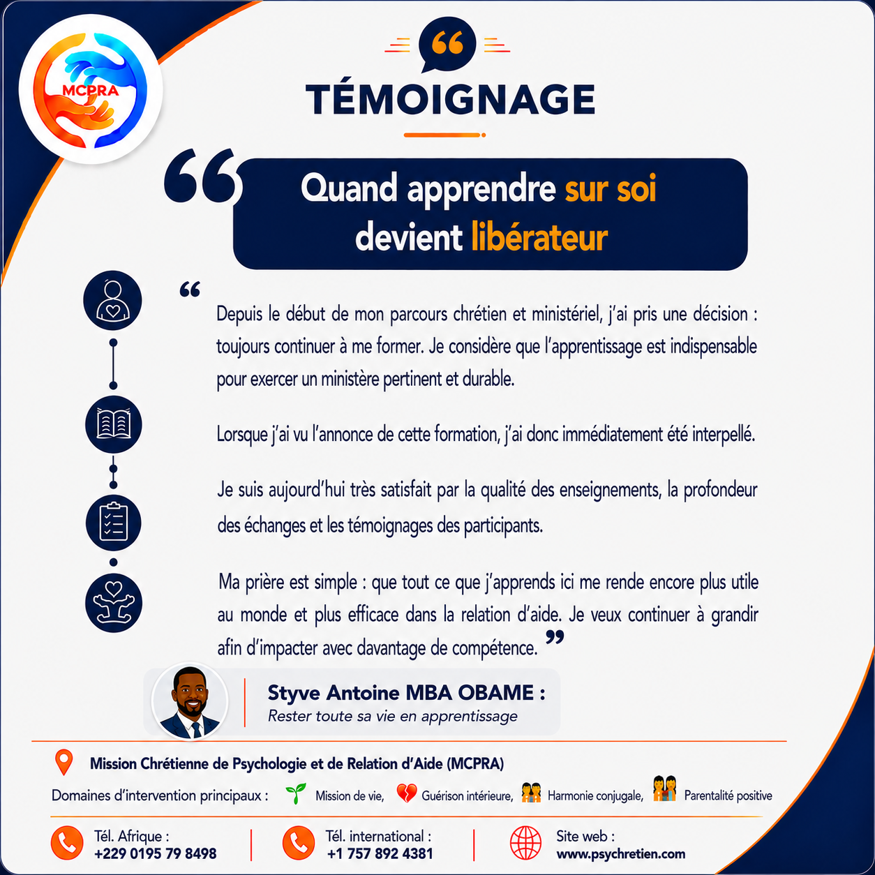 Avis en image — témoignage accompagnement MCPRA 38