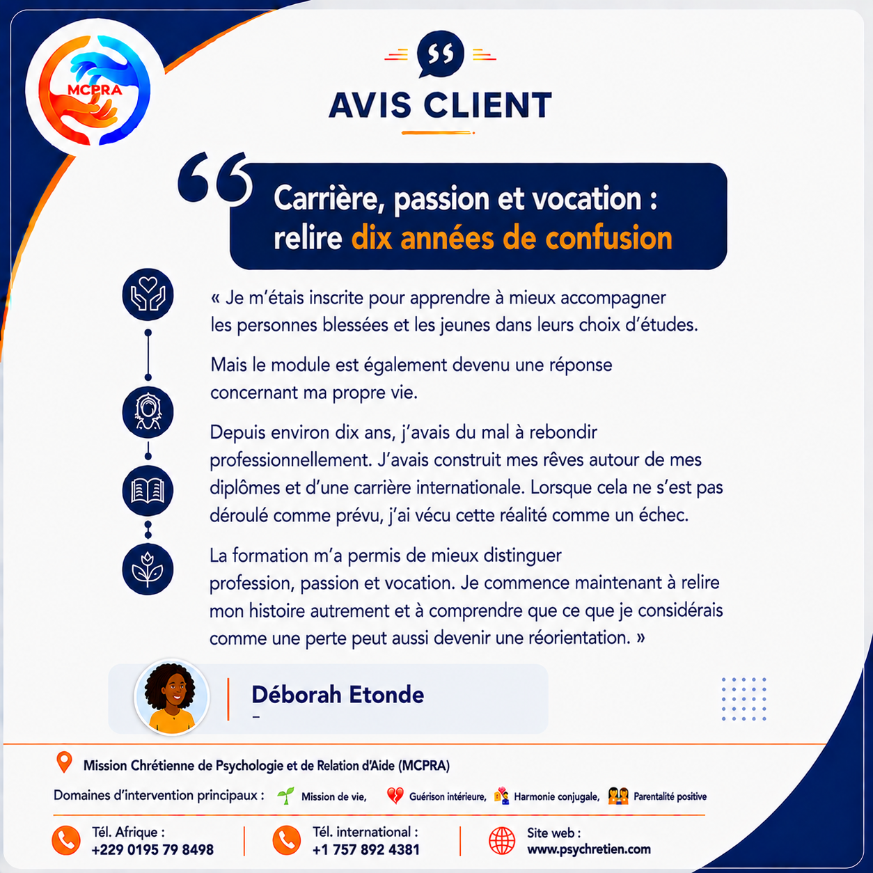 Avis en image — témoignage accompagnement MCPRA 51