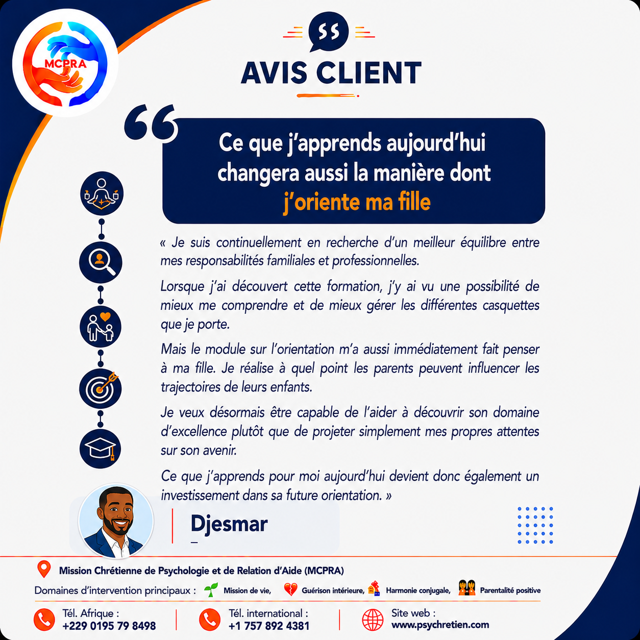 Avis en image — témoignage parentalité positive MCPRA 2